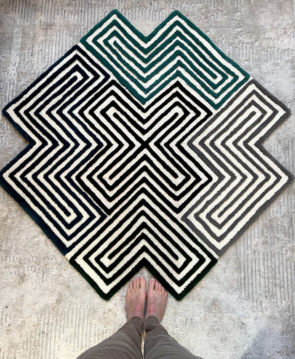 geo 'puzzle' rug
