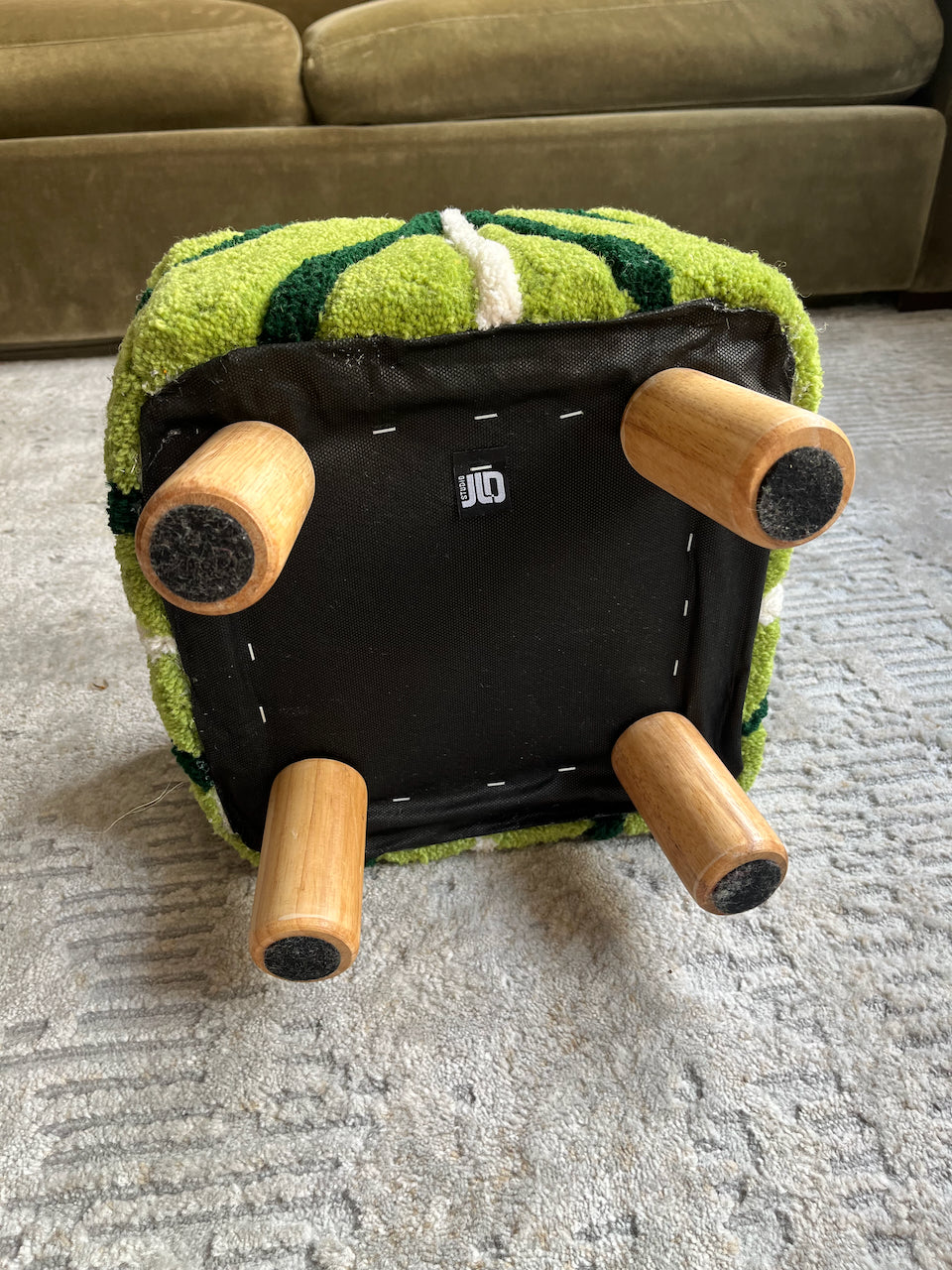 tufted footstool - leaf