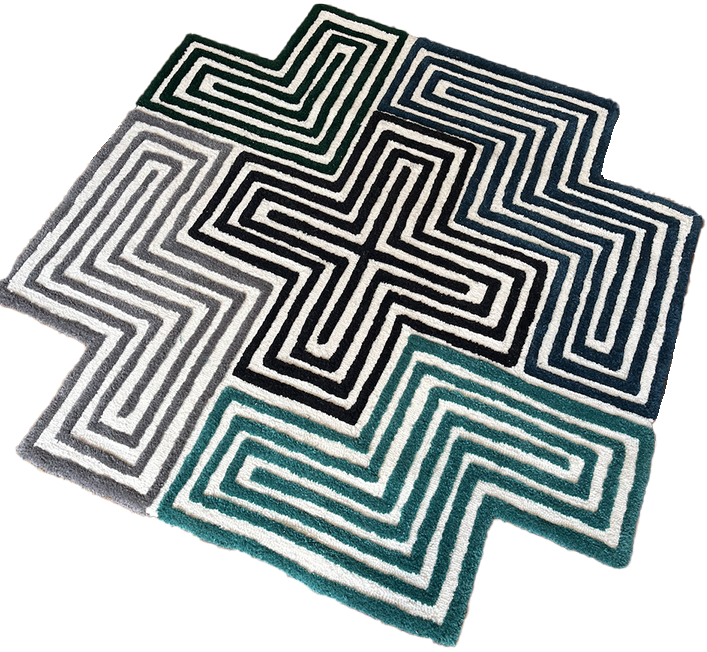 geo 'interlock' rug